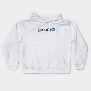 Verified Groom (Black Text) Kids Hoodie